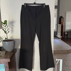 New York & Company Black Pinstripe Trousers